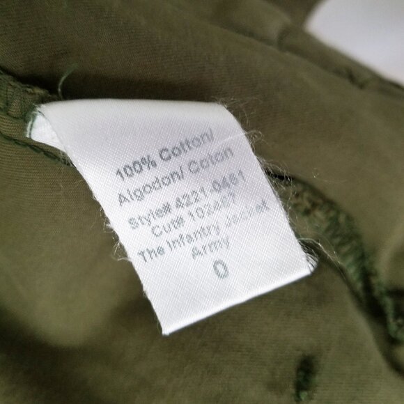 Current Elliott The Infantry Jacket Army Olive Green Utility Double Breasted XS - Picture 11 of 16